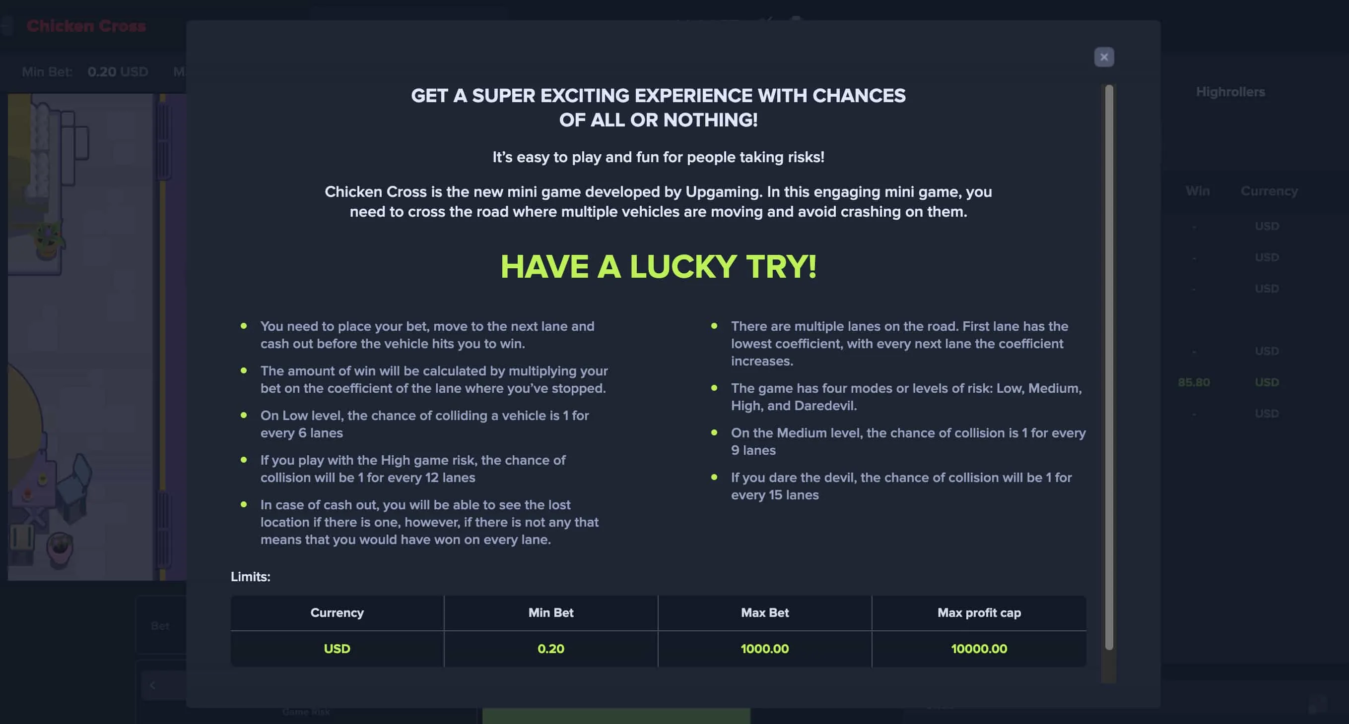 Chicken Cross Demoversion ohne Risiko testen Chicken Cross Demoversion ohne Risiko testen